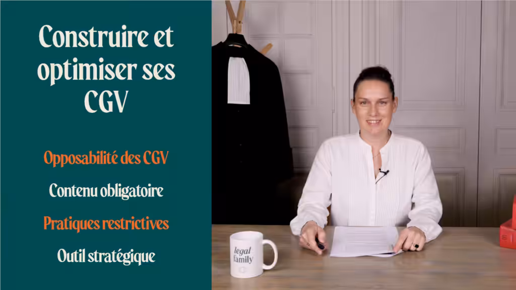 Formation : Construire et optimiser ses CGV comme levier stratégique